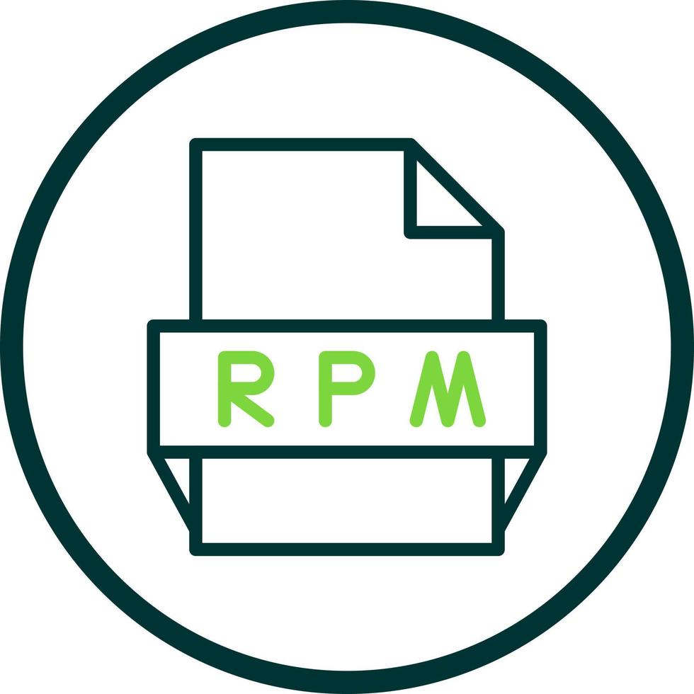 Rpm File Format Icon vector