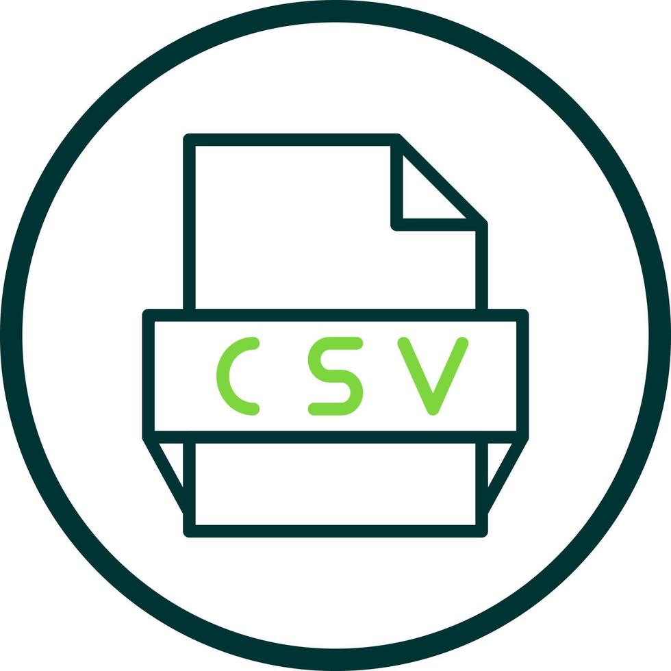 Csv File Format Icon vector