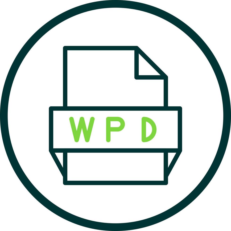 Wpd File Format Icon vector