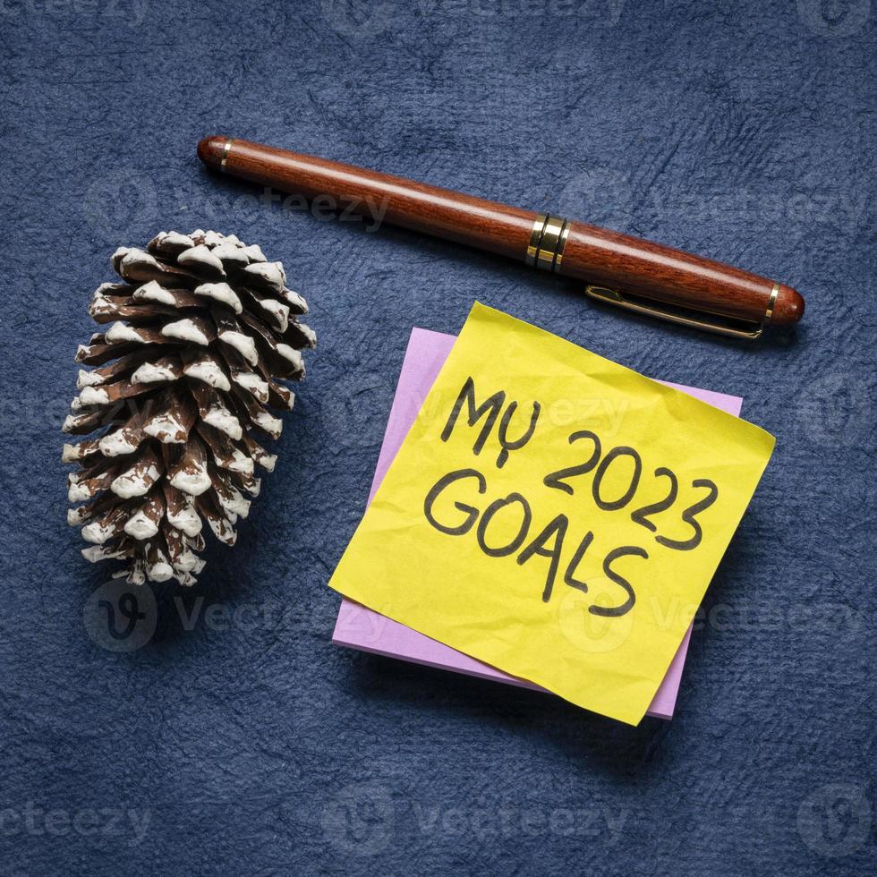 My 2023 goals - sticky note concept photo