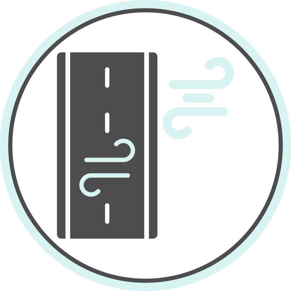 Windy Road Vector Icon Design