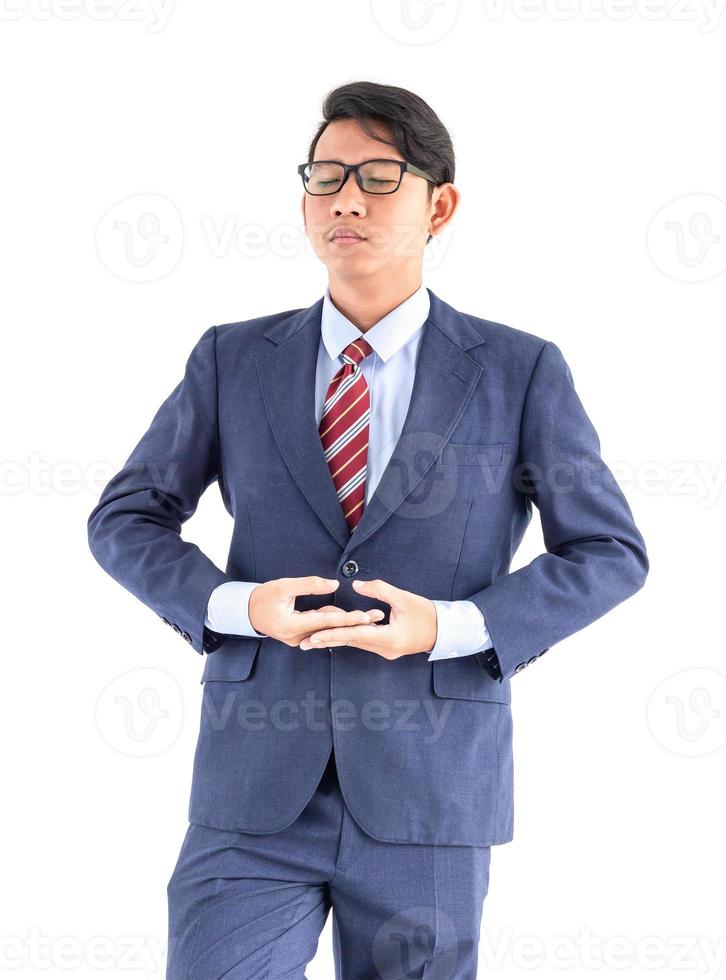 Business men portrait isolated on white background photo