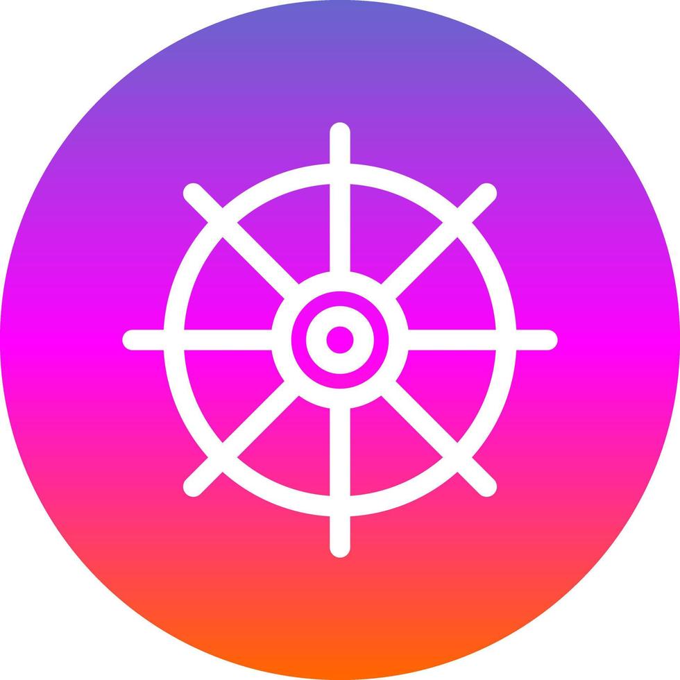 Nautical Wheel Vector Icon Design