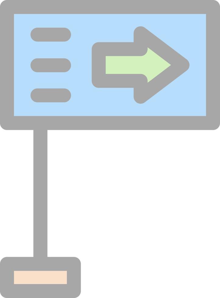 Road Sign Billboard Vector Icon Design
