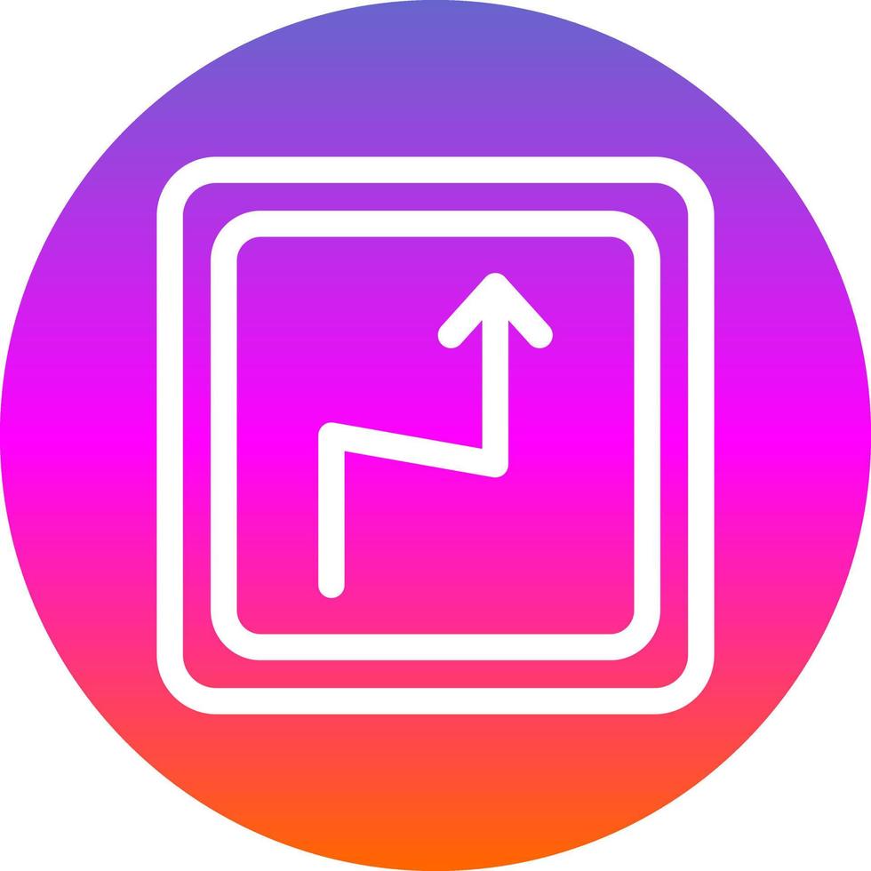 Sharp Bend Vector Icon Design