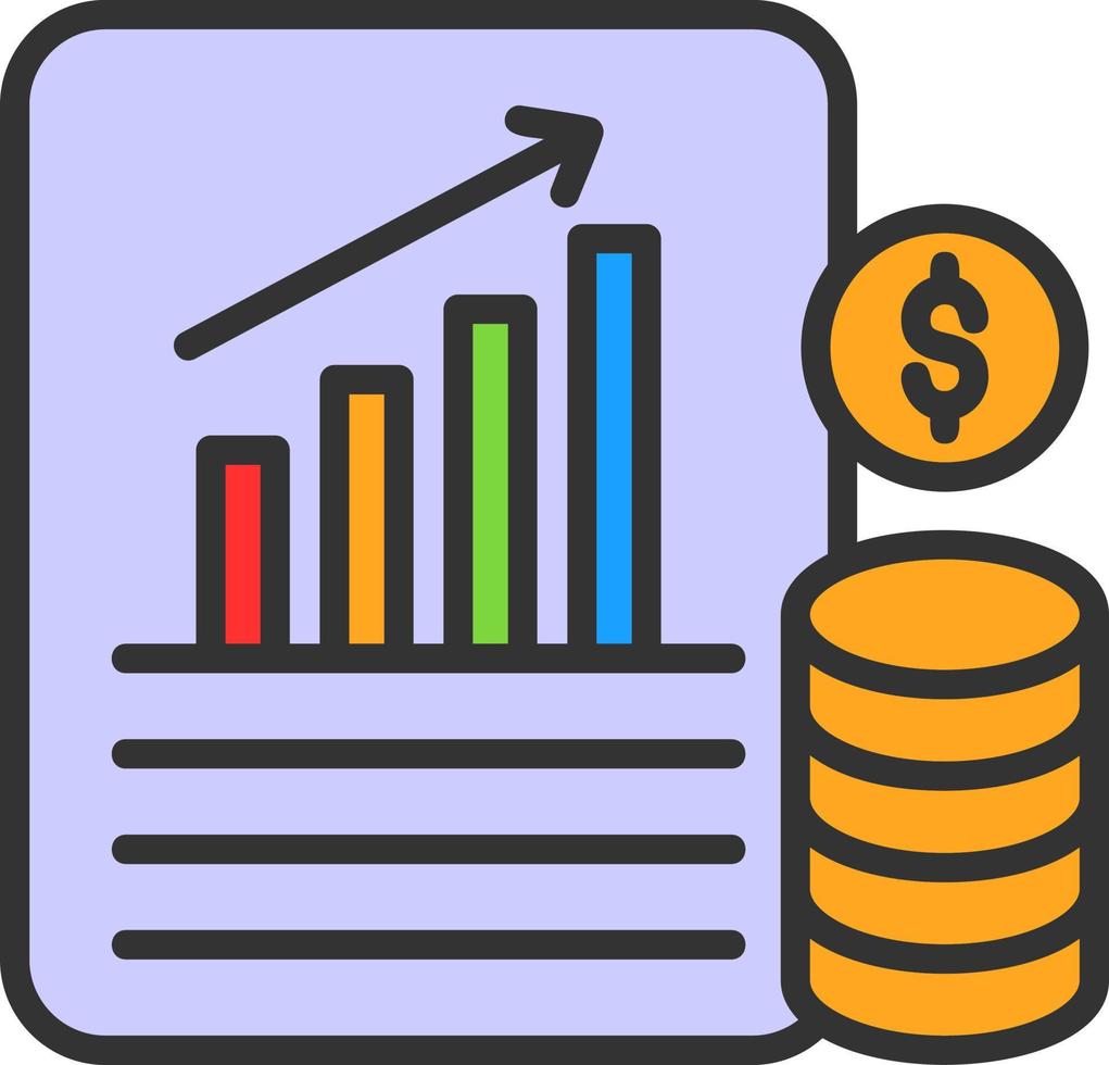 Financial Database Vector Icon Design