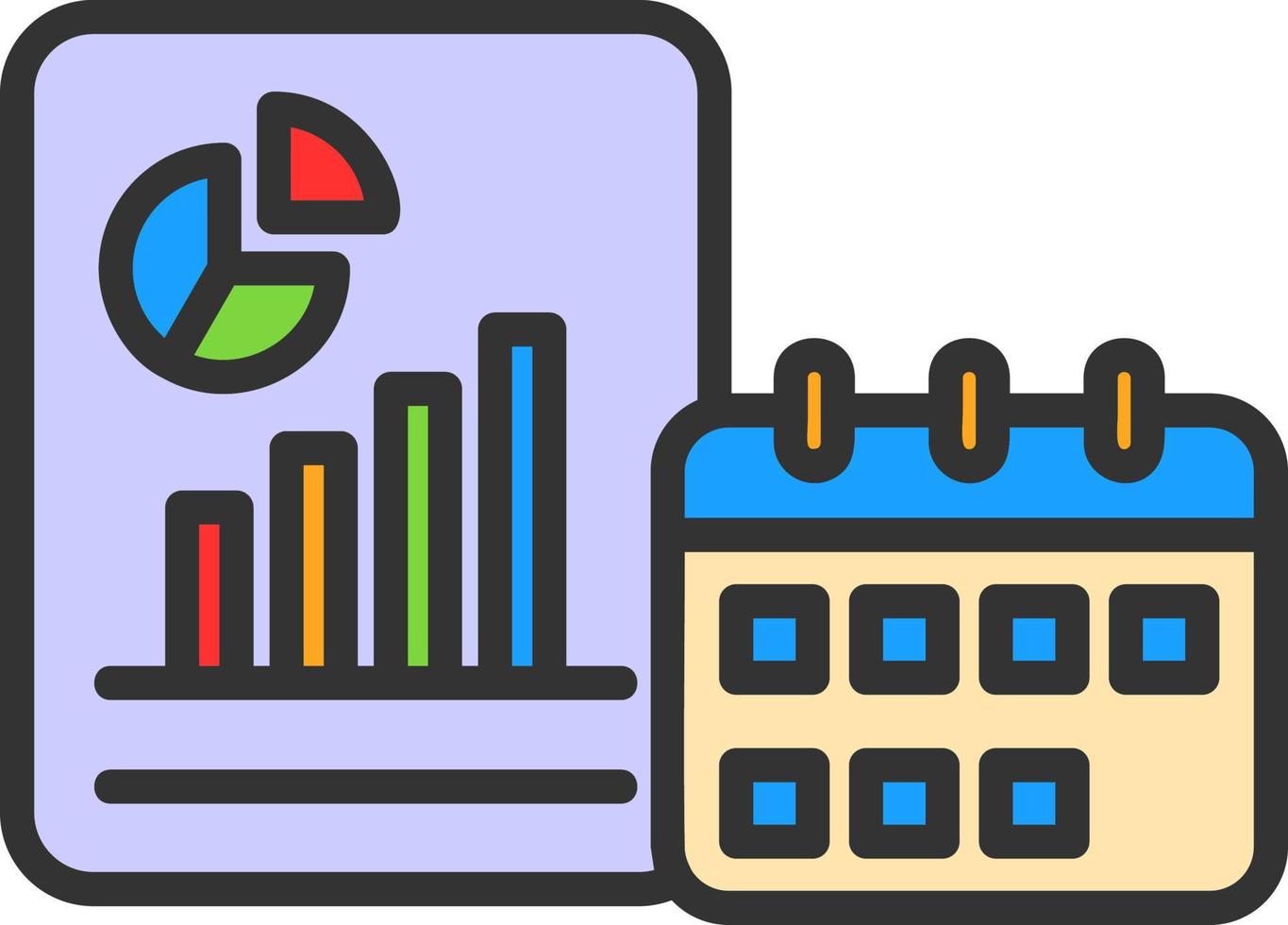 Yearly Report Vector Icon Design