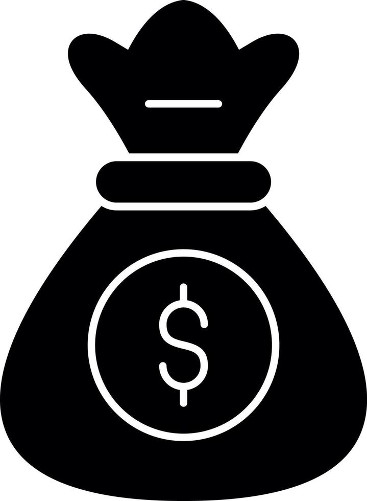 Money Bag Vector Icon Design