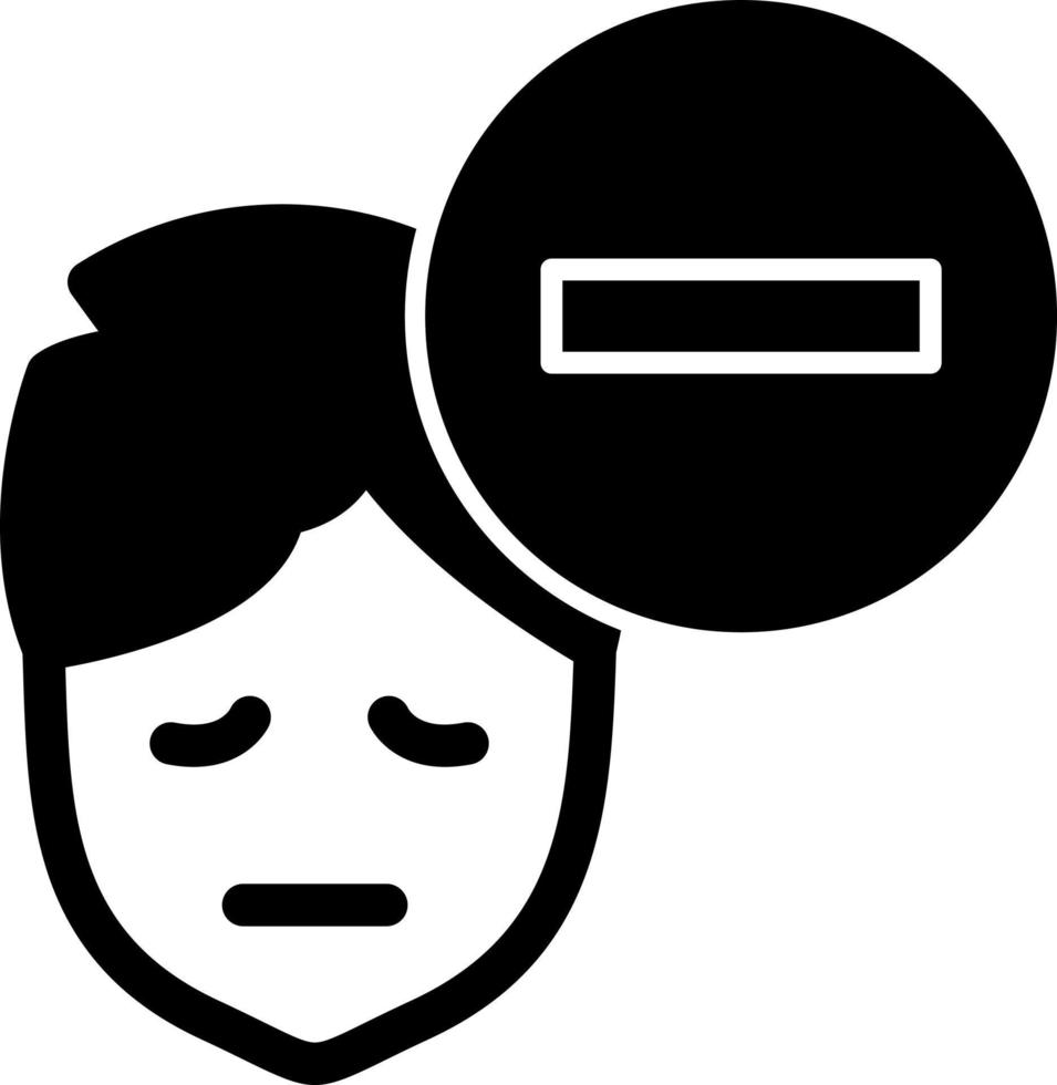 Negative Thinking Vector Icon Design