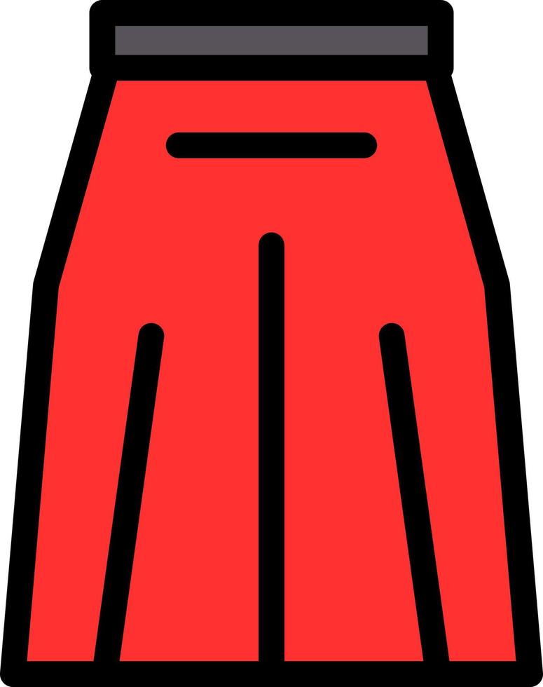 Long Skirt Vector Icon Design