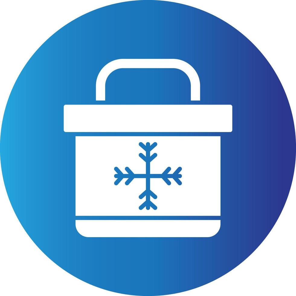 Portable Fridge Creative Icon vector