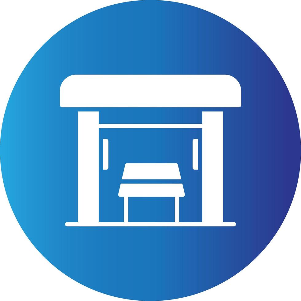 Bus Stop Creative Icon vector