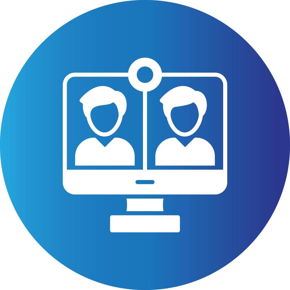 Online Meeting Creative Icon vector