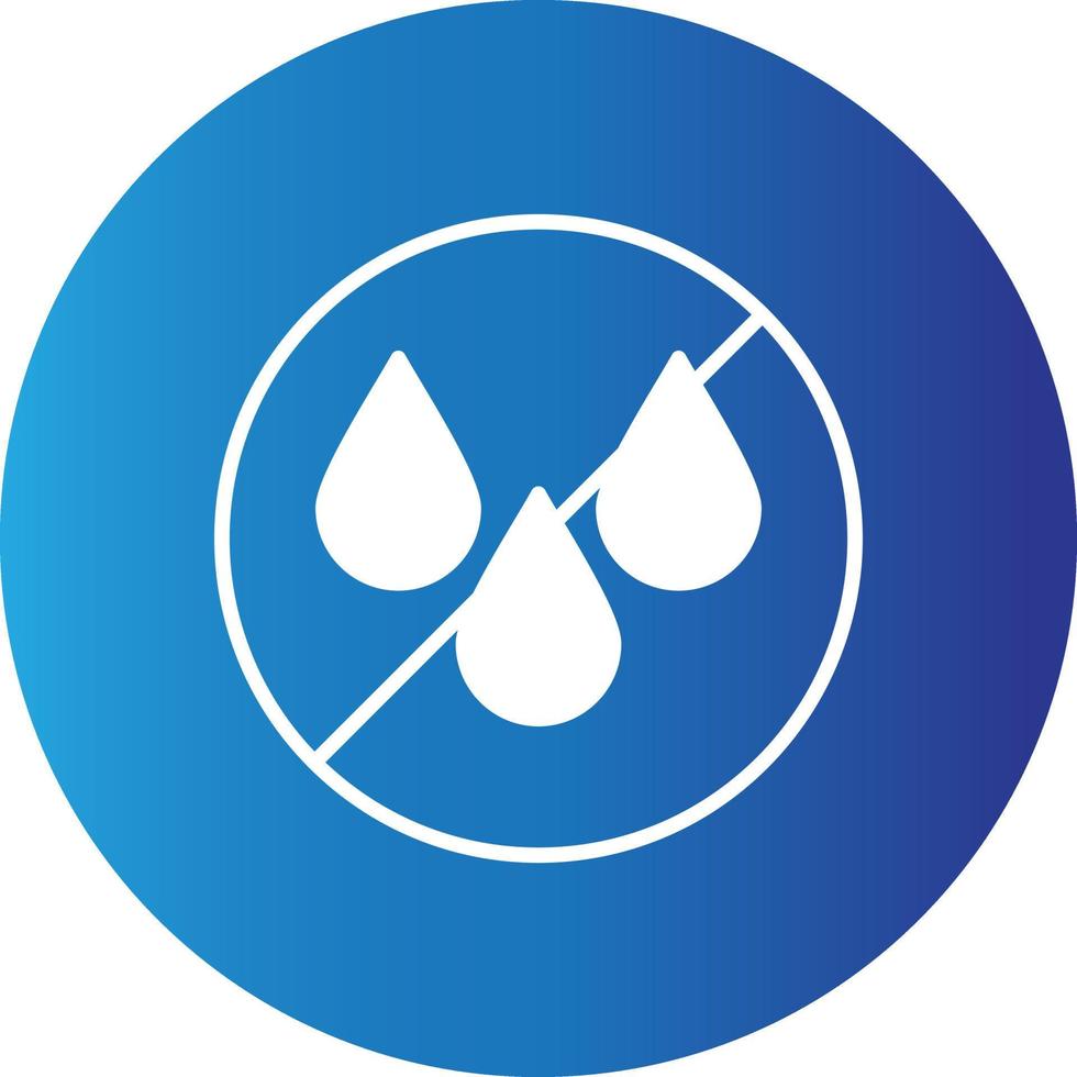 No Water Creative Icon vector