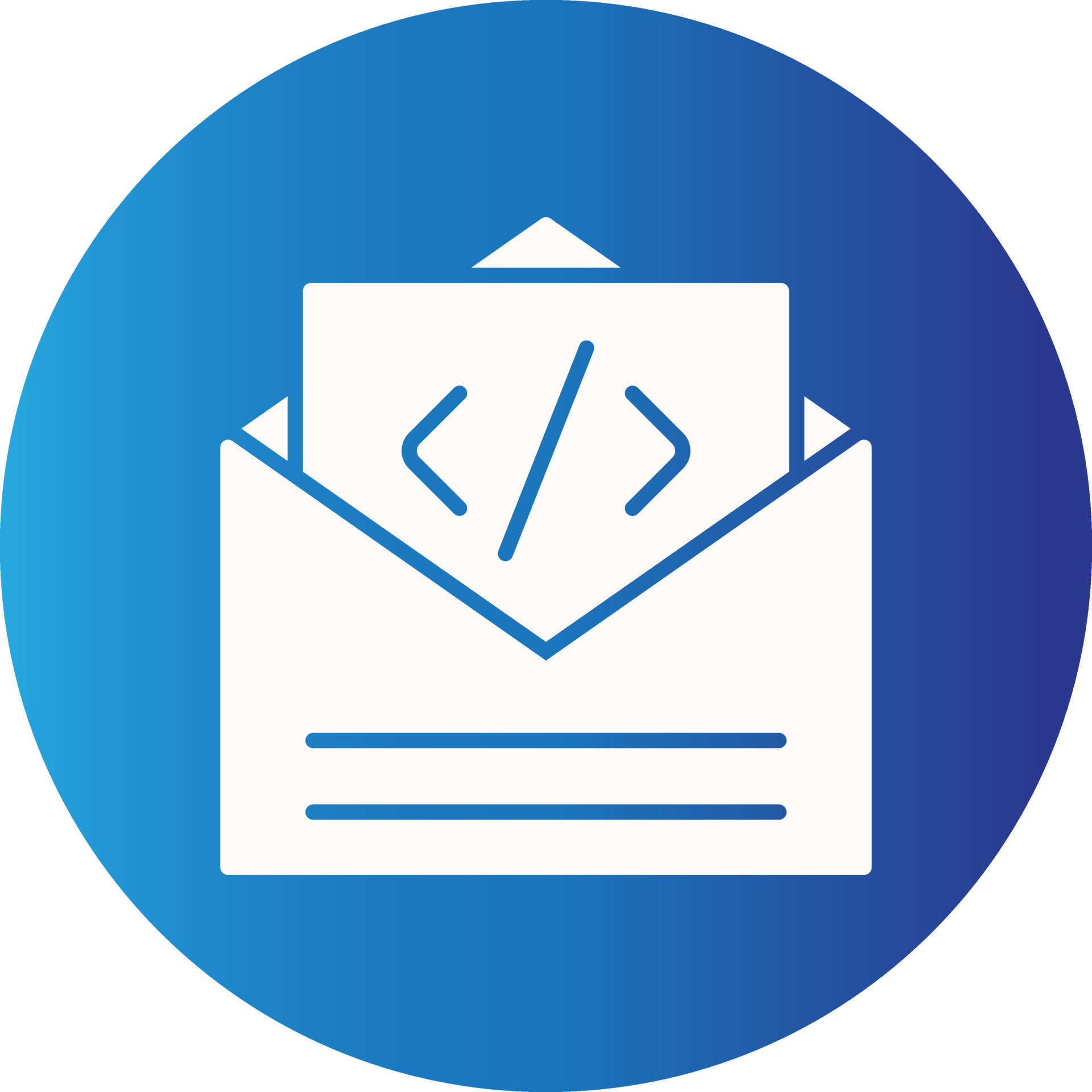 Mail Code Creative Icon 15994664 Vector Art at Vecteezy