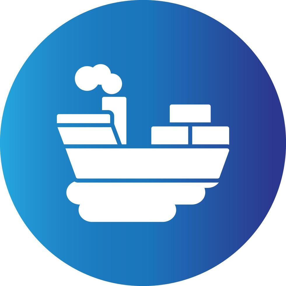 Ship Pollution Creative Icon vector