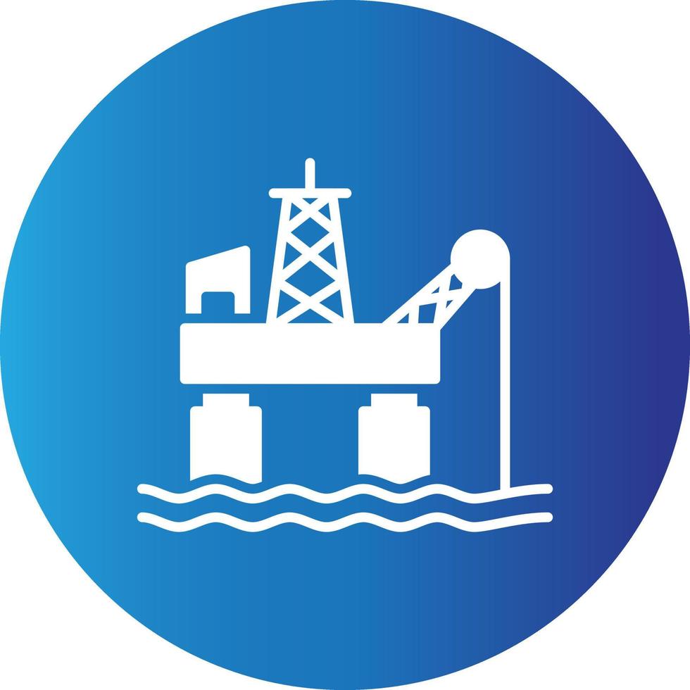 Oil Platform Creative Icon vector