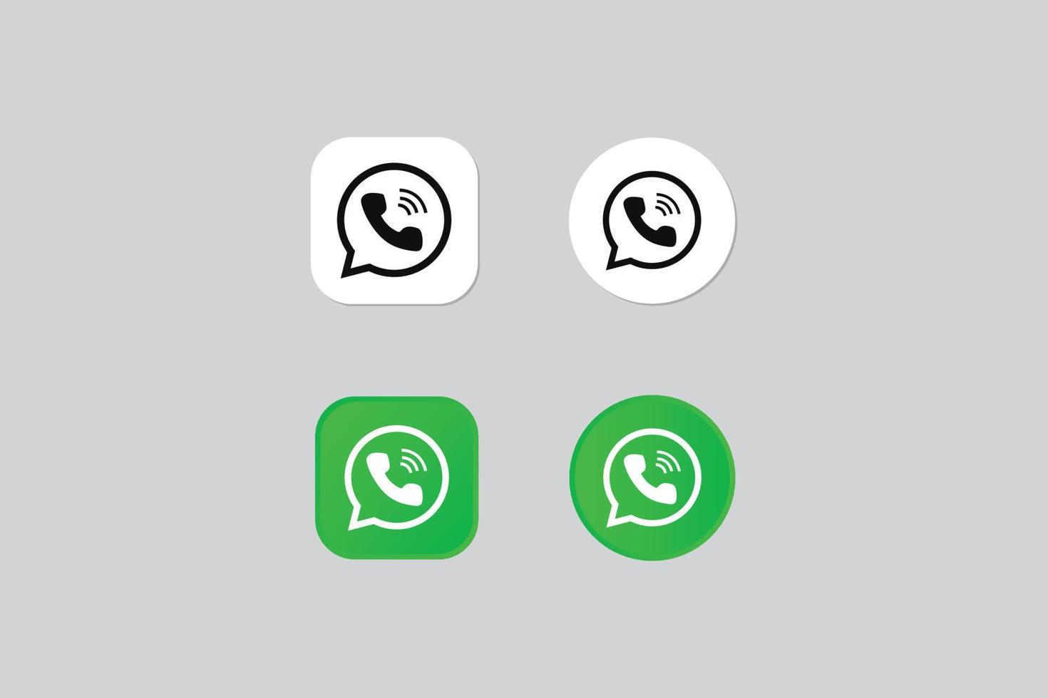 Vector whatsapp and viber icon collection