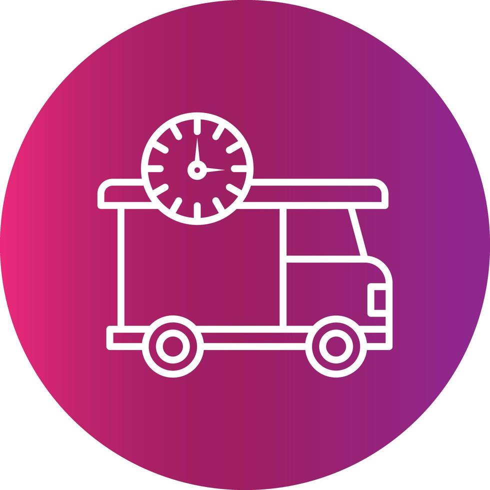 On Time Delivery Creative Icon vector