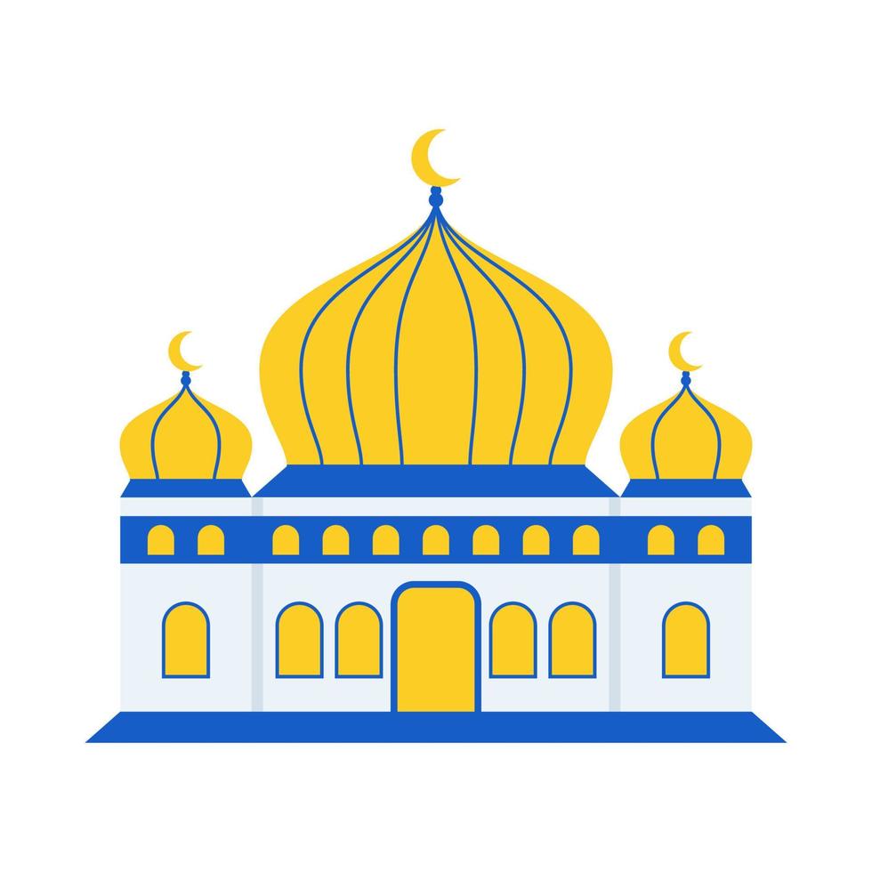 Islamic mosque flat illustration vector