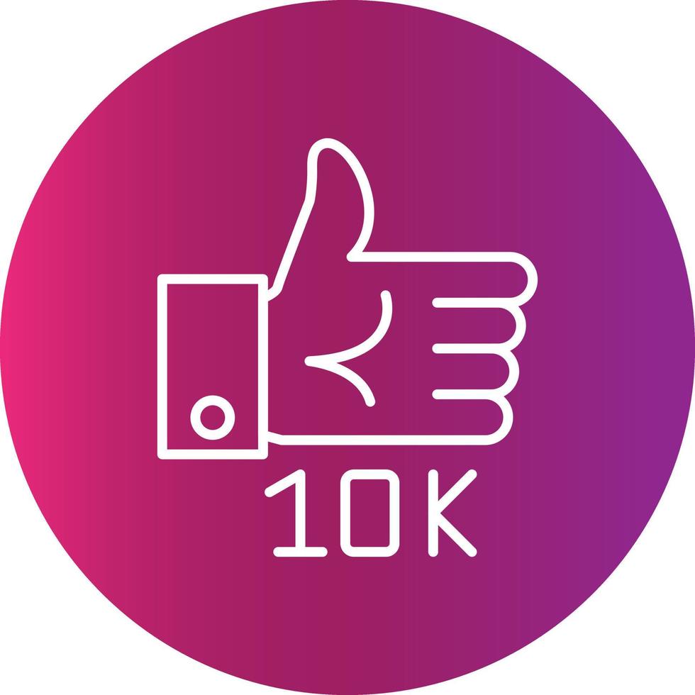 icono creativo de 10k vector