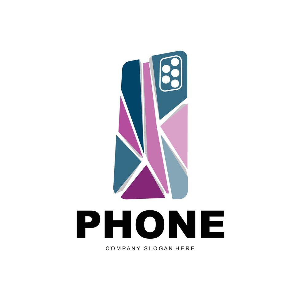 logotipo de smartphone, vector de electrónica de comunicación, diseño de teléfono moderno, para símbolo de marca de empresa