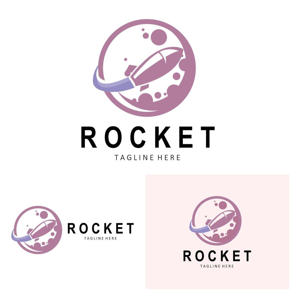 Rocket Logo Design, space exploration vehicle vector