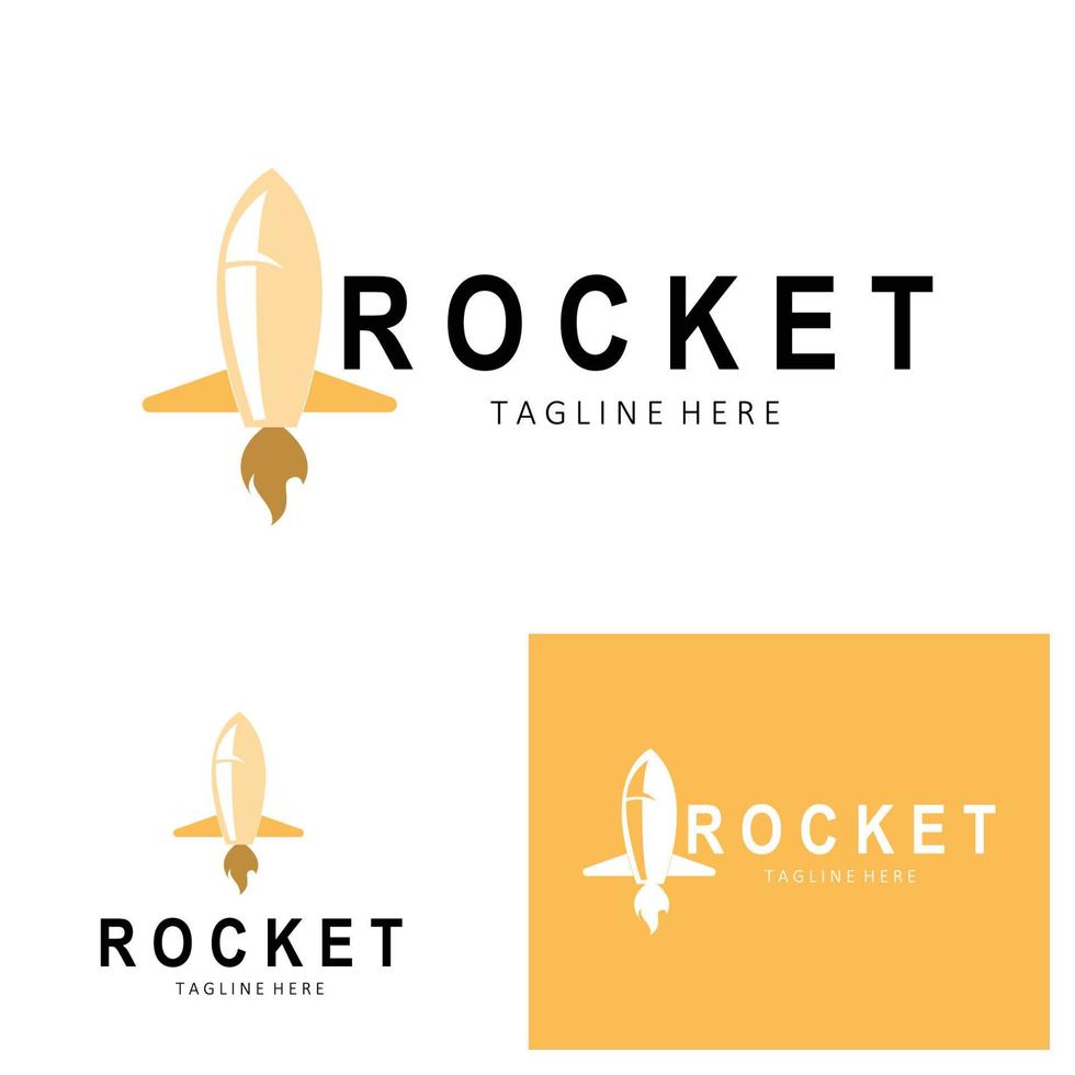 Rocket Logo Design, space exploration vehicle vector