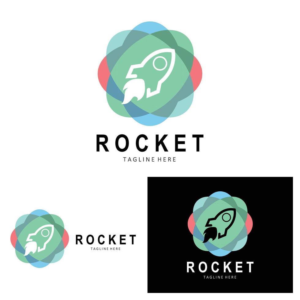 Rocket Logo Design, space exploration vehicle vector