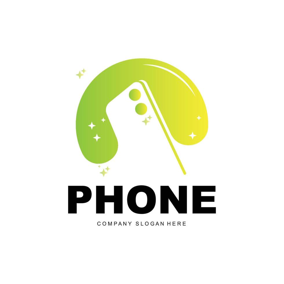 Smartphone Logo, Communication Electronics Vector, Modern Phone Design, For Company Brand Symbol vector