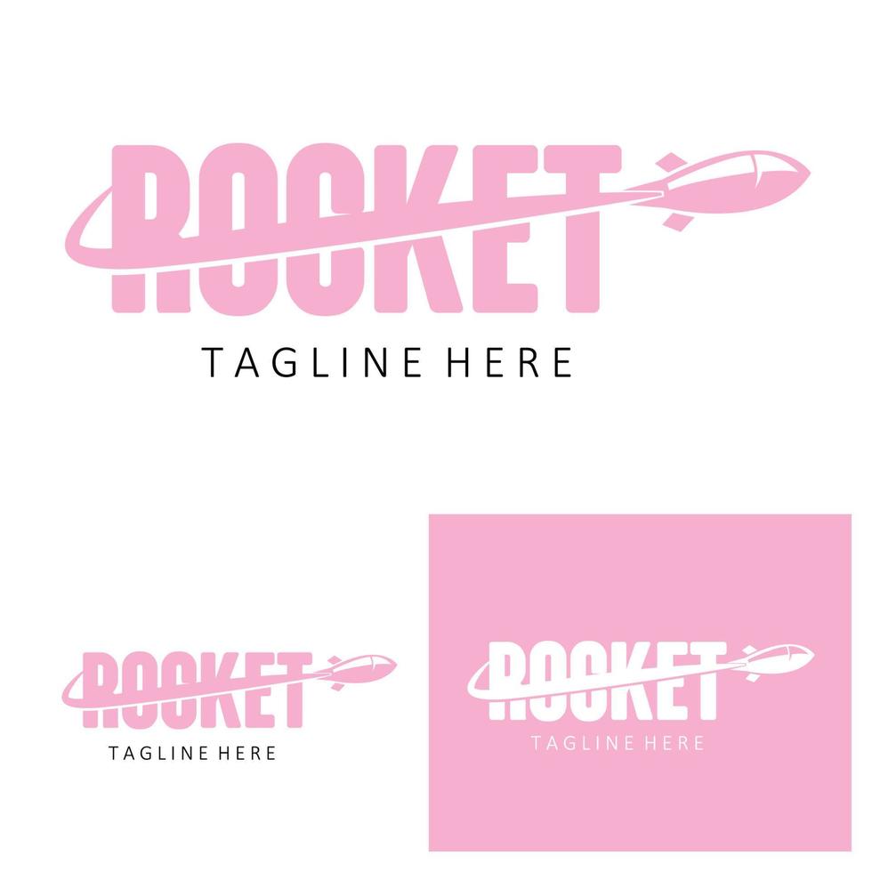 Rocket Logo Design, space exploration vehicle vector