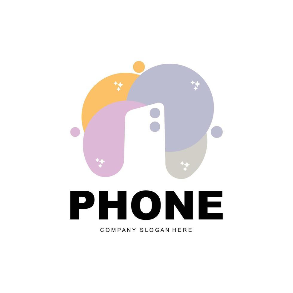 logotipo de smartphone, vector de electrónica de comunicación, diseño de teléfono moderno, para símbolo de marca de empresa