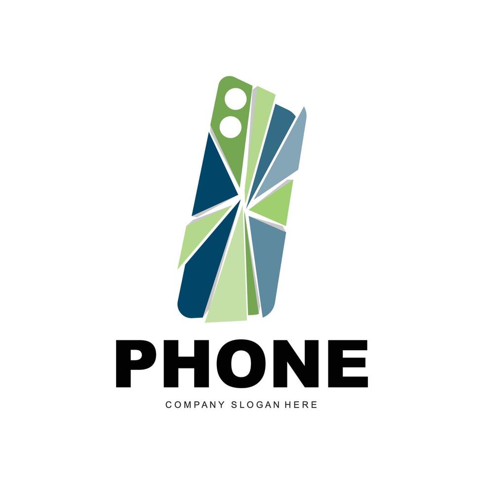 Smartphone Logo, Communication Electronics Vector, Modern Phone Design, For Company Brand Symbol vector