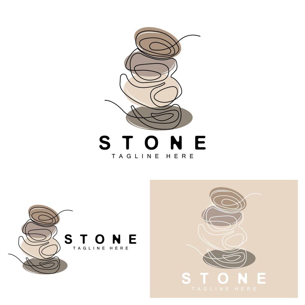 Stacked Stone Logo Design, Balancing Stone Vector, Building Material Stone Illustration, Pumice Stone Illustration Walpapeer Stone vector