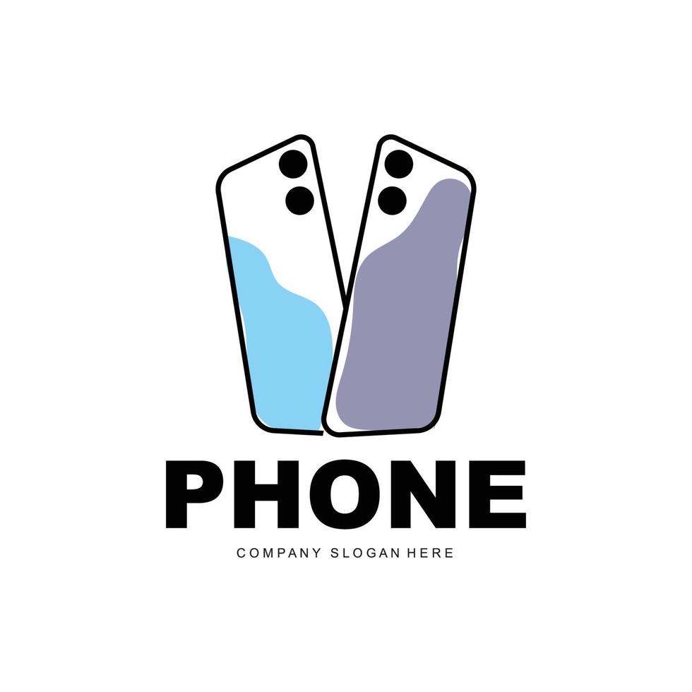 Smartphone Logo, Communication Electronics Vector, Modern Phone Design, For Company Brand Symbol vector