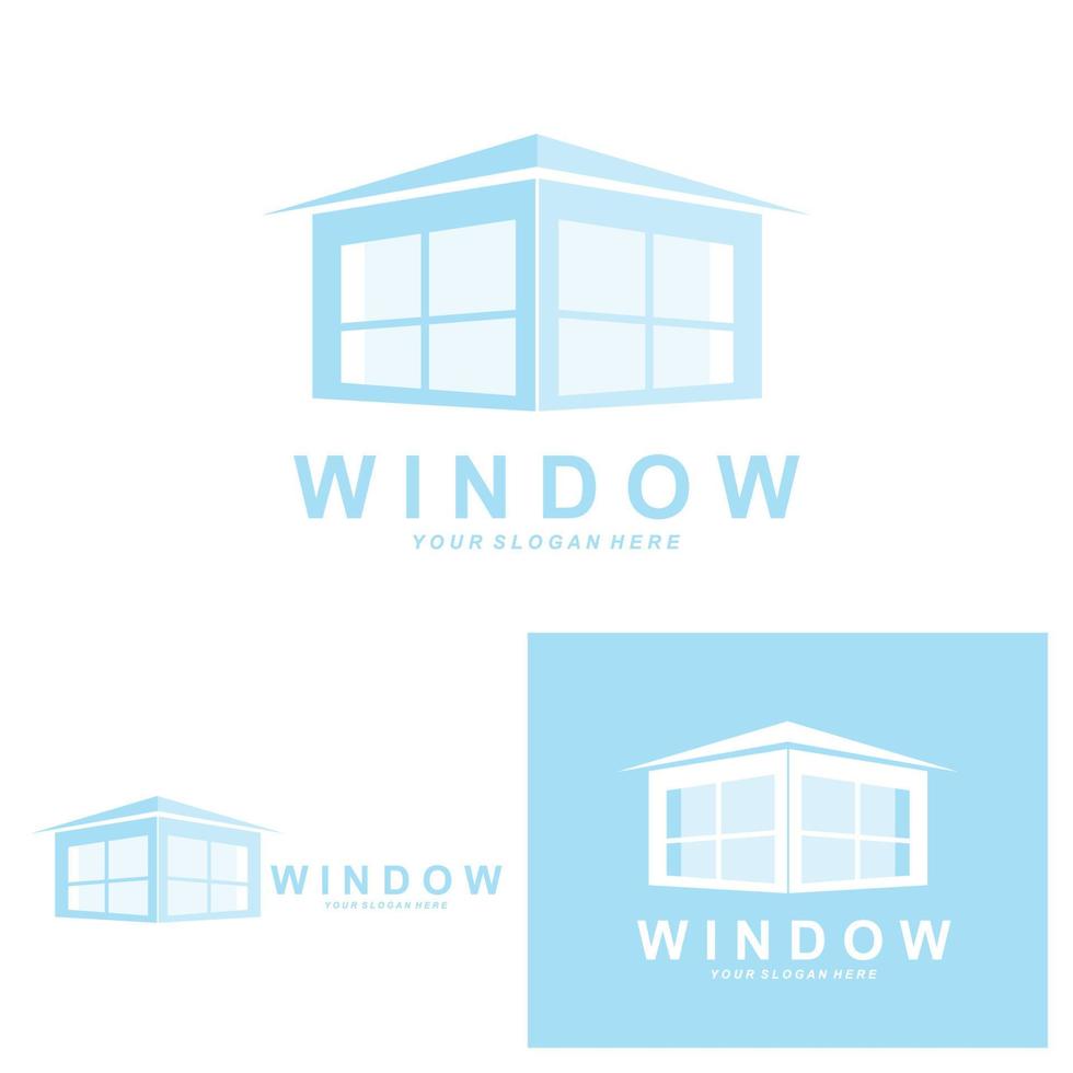 Home Window Logo, Home Interior icon design vector