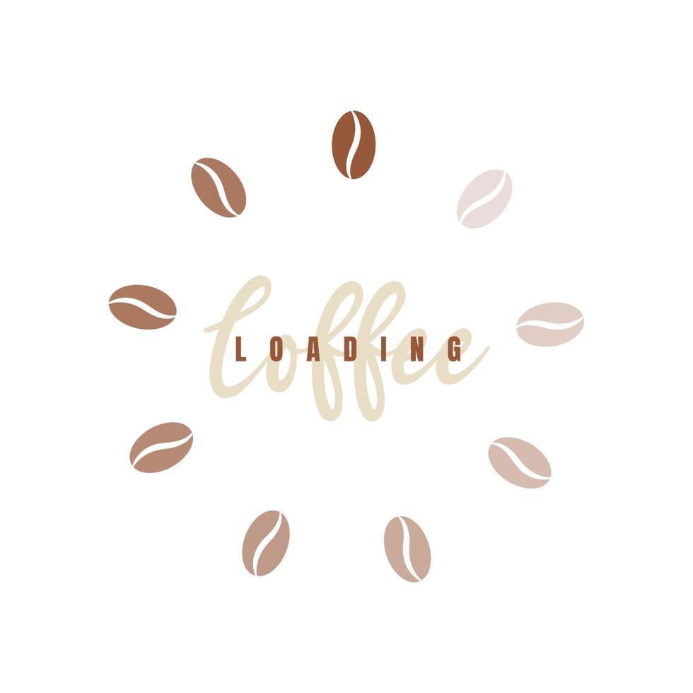 Coffee Loading Circle Typography T Shirt vector