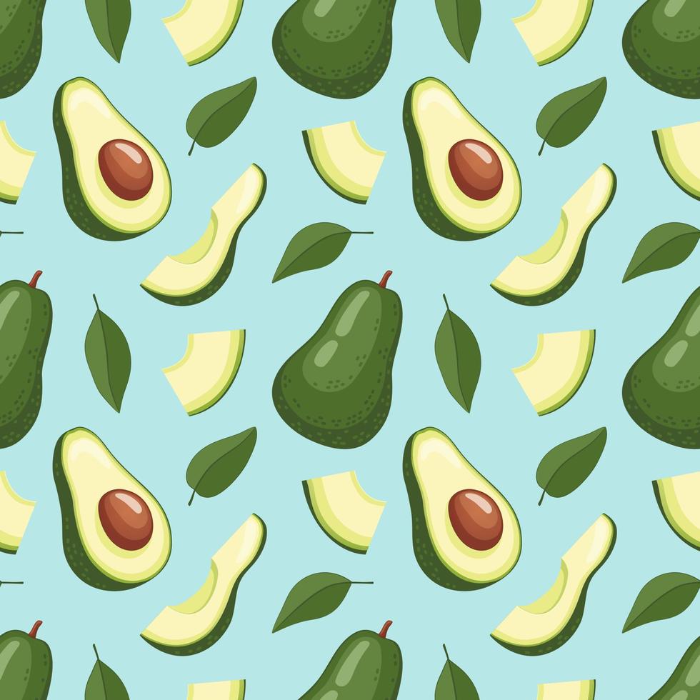 Avocado vector pattern 15997015 Vector Art at Vecteezy