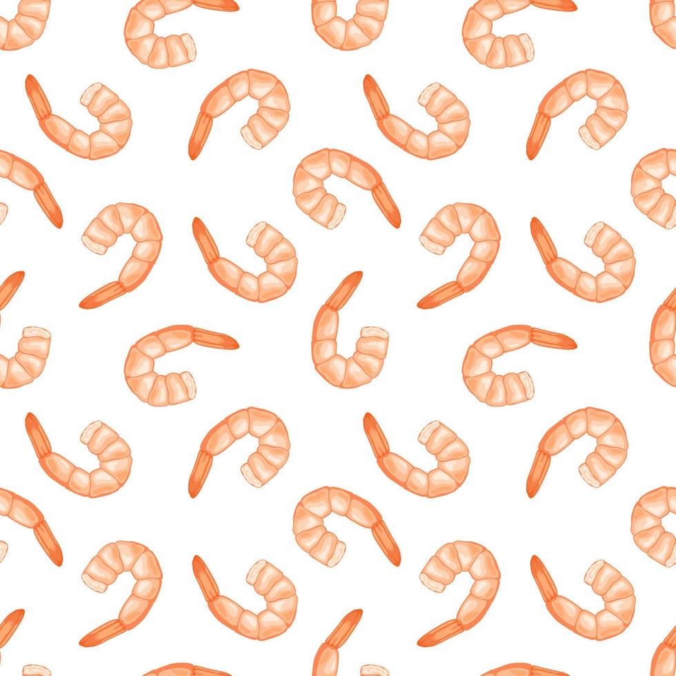 Cooked shrimp tails pattern vector