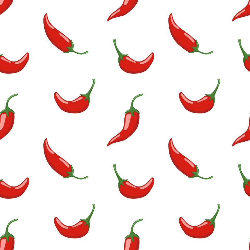 Red hot chilli pepper pattern vector