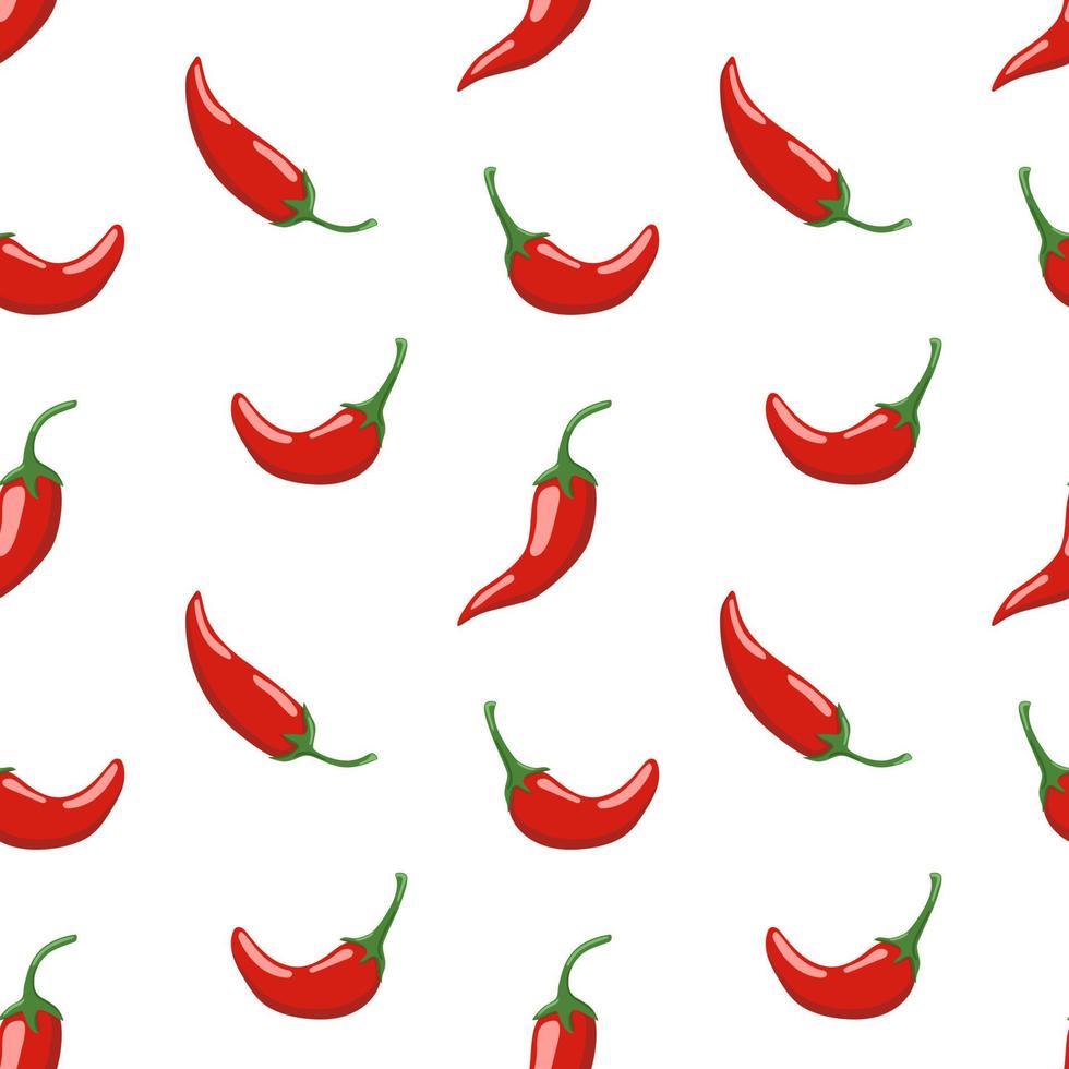 patrón de pimiento picante rojo vector