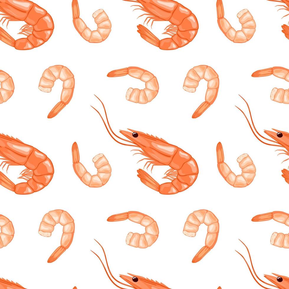 Seafood seamless pattern vector