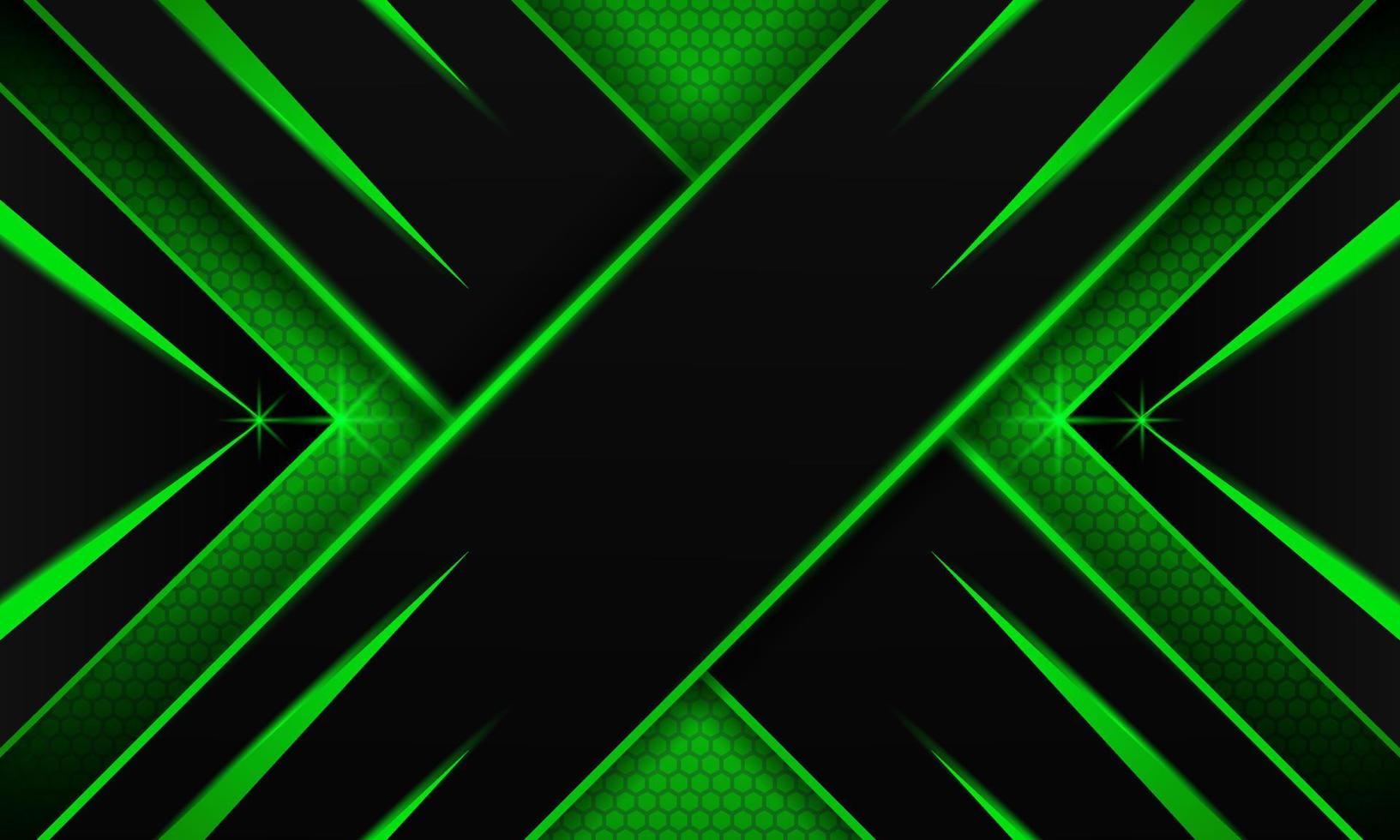 fondo de juego futurista verde oscuro abstracto con patrón hexagonal, fondo geométrico verde oscuro para banner o transmisión fuera de línea, plantilla de fondo de juego vector