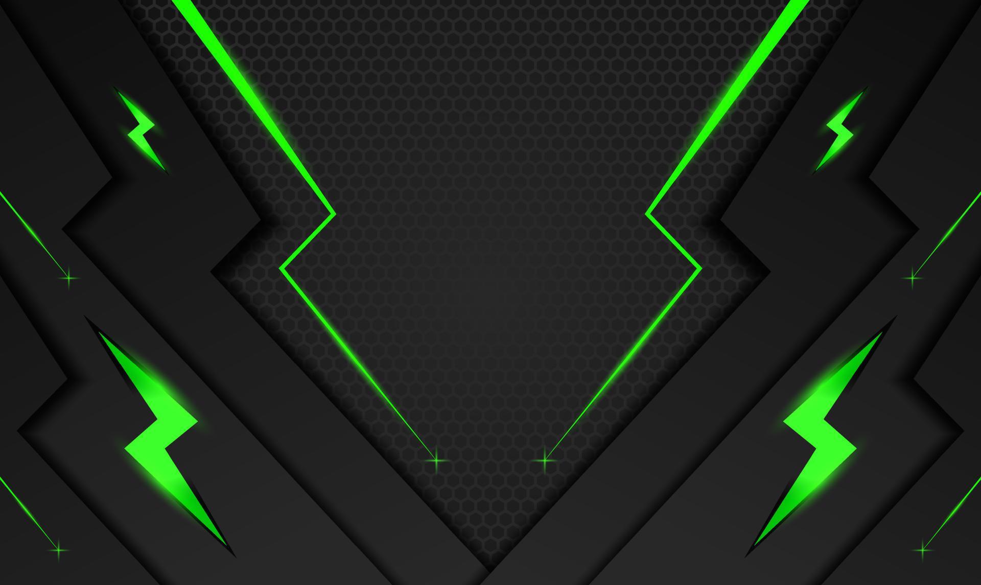 Abstract dark green Futuristic Gaming Background with hexagon pattern