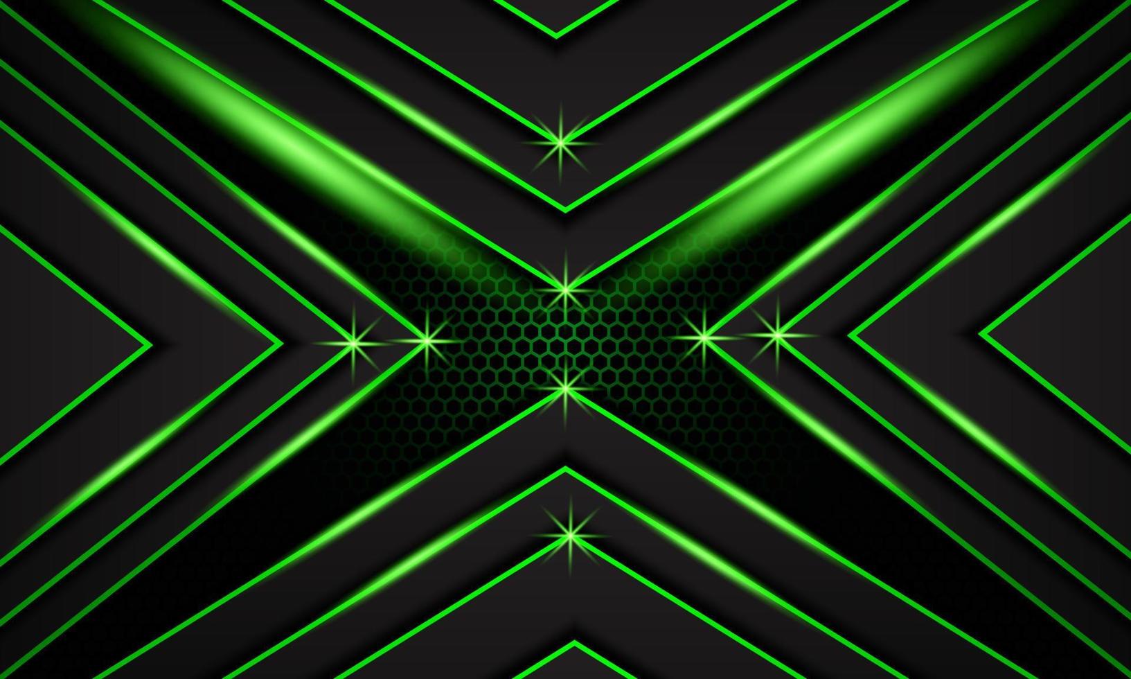 Abstract dark green Futuristic Gaming Background with hexagon pattern,dark green geometric background  for banner or Offline stream,gaming background template vector