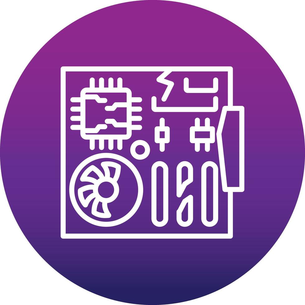 Damage Motherboard Vector Icon
