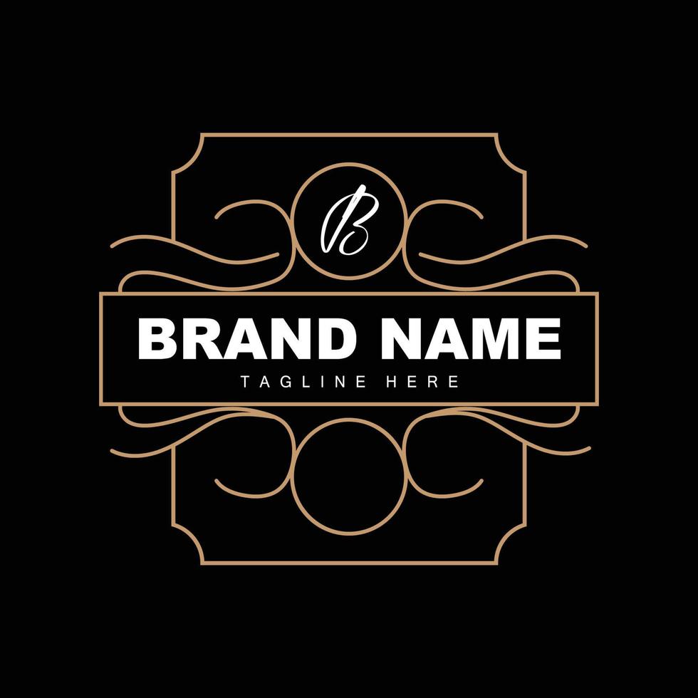 Elegant Minimalist Ornament Logo Template Luxury Ornament Wedding Decoration Business, Batik Style Invitation, Batik, Frasion, Initial Brand Design vector