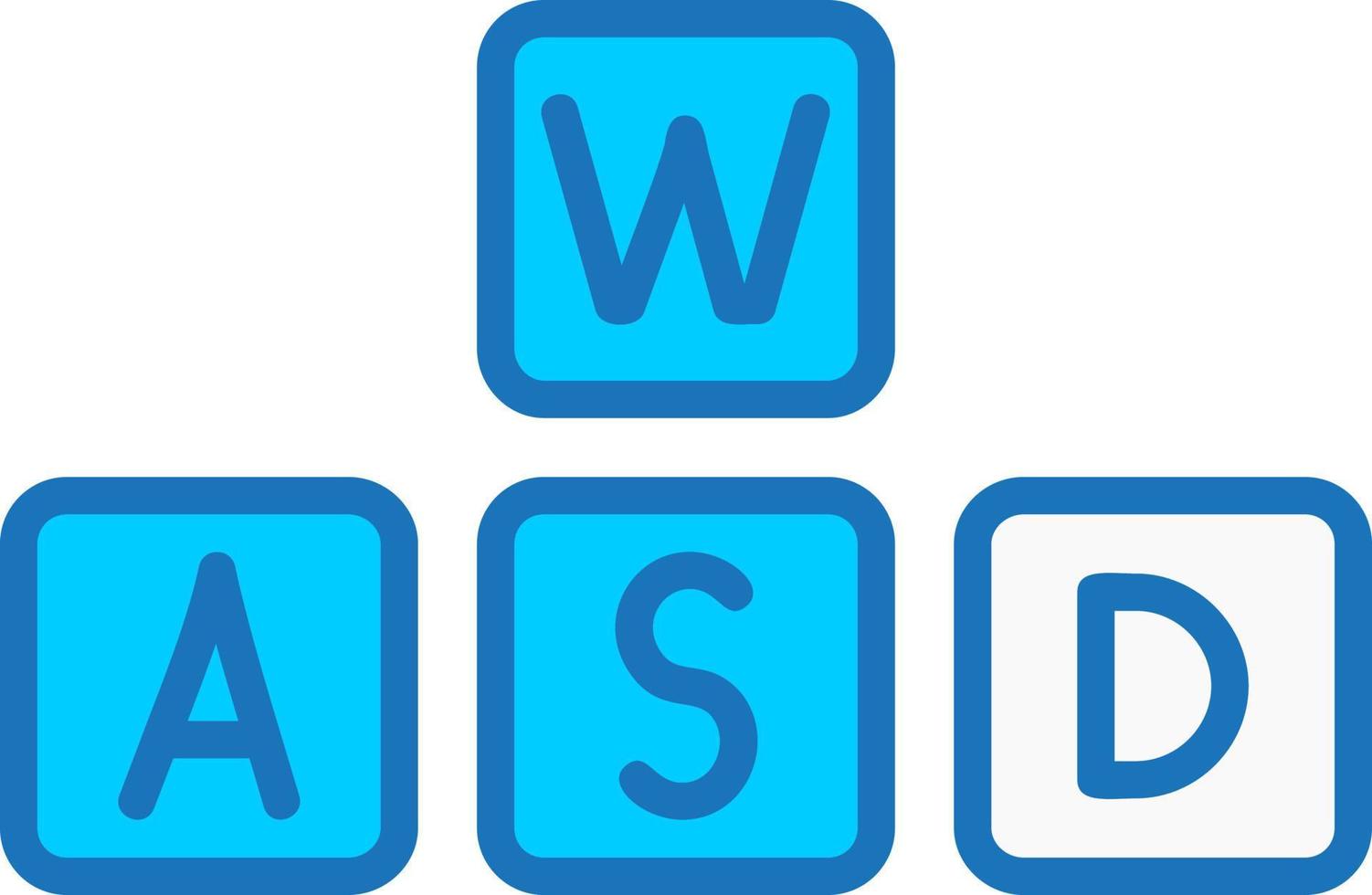 icono de vector de wasd