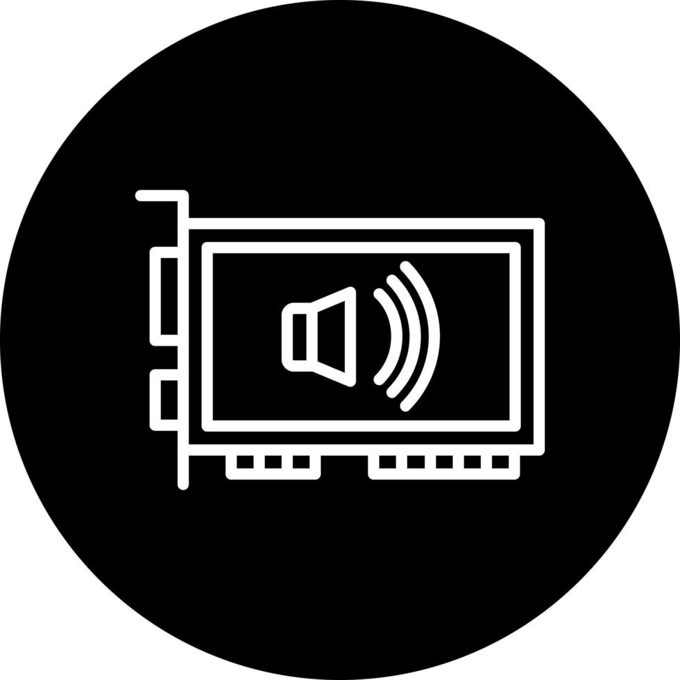 icono de vector de tarjeta de sonido