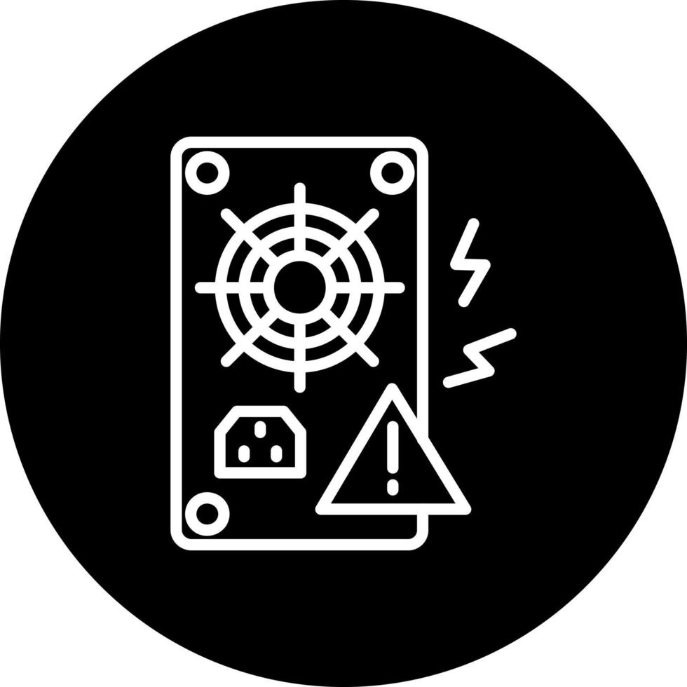 icono de vector de cortocircuito